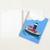 Schets van de cartoon van de trawlvisserij met de  planner (Display)