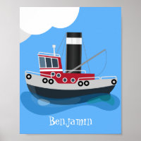 Schets van de cartoon van de trawlvisserij met de 