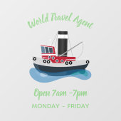 Schets van de cartoon van de trawlvisserij met de raamsticker (Vel)