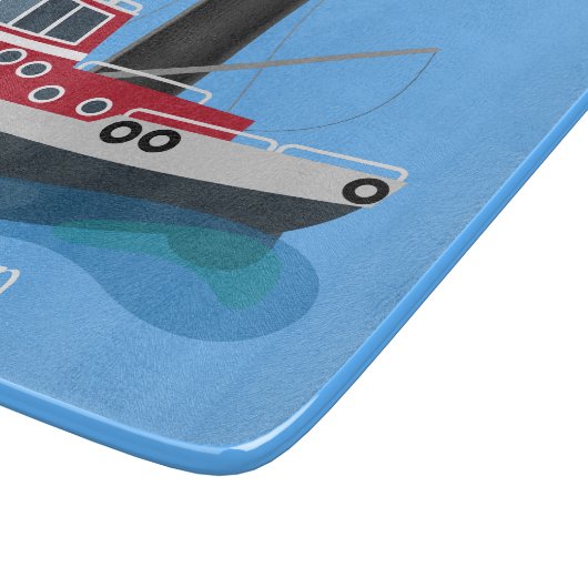 Schets van de cartoon van de trawlvisserij met de  snijplank (Hoek)