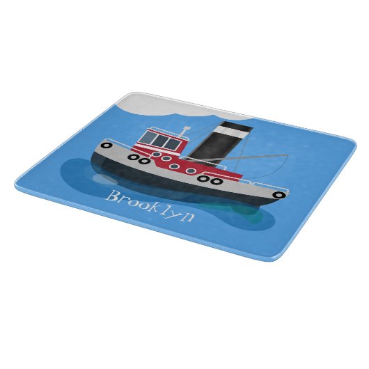 Schets van de cartoon van de trawlvisserij met de  snijplank (Hoek)