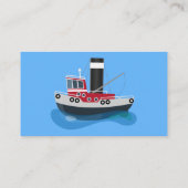 Schets van de cartoon van de trawlvisserij met de  visitekaartje (Achterkant)