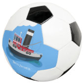 Schets van de cartoon van de trawlvisserij met de  voetbal (Drie kwart)