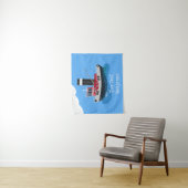 Schets van de cartoon van de trawlvisserij met de wandkleed (In situ)