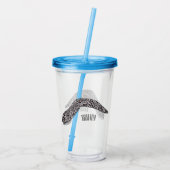 Schets van de cartoon van gepotte moray acryl drinkbeker (Achterkant)