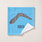 Schets van de cartoon van gepotte moray bad handdoek (Wasdoekje)