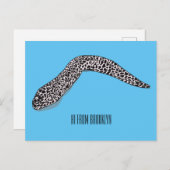 Schets van de cartoon van gepotte moray briefkaart (Voorkant / Achterkant)