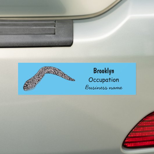 Schets van de cartoon van gepotte moray bumpersticker (Op auto)
