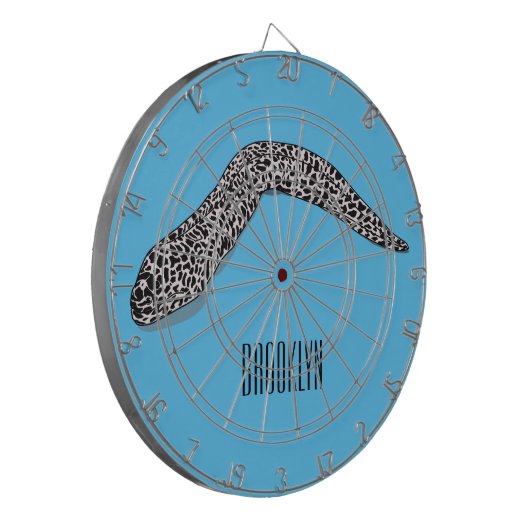 Schets van de cartoon van gepotte moray dartbord (Voorkant Links)