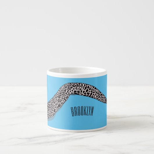 Schets van de cartoon van gepotte moray espresso kop (Voorkant)