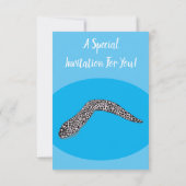 Schets van de cartoon van gepotte moray kaart (Achterkant)