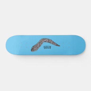Schets van de cartoon van gepotte moray persoonlijk skateboard