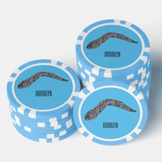 Schets van de cartoon van gepotte moray poker chips (Opstapeling)