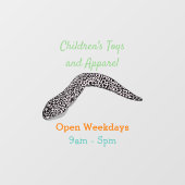 Schets van de cartoon van gepotte moray raamsticker (Vel)