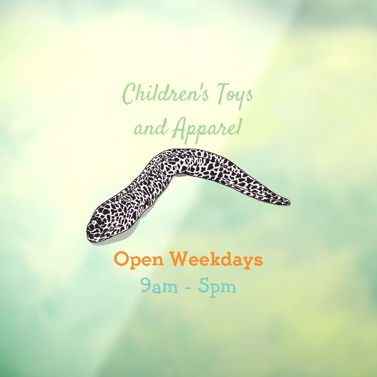 Schets van de cartoon van gepotte moray raamsticker (Vel 3)