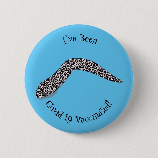 Schets van de cartoon van gepotte moray ronde button 5,7 cm (Voorkant)