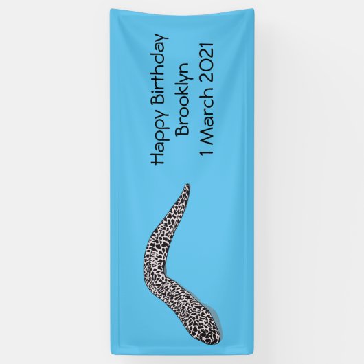 Schets van de cartoon van gepotte moray spandoek (Verticaal)