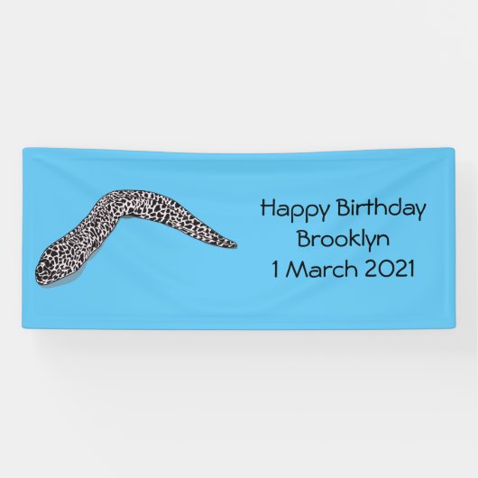 Schets van de cartoon van gepotte moray spandoek (Horizontaal)