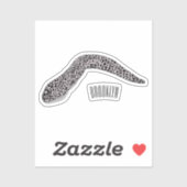 Schets van de cartoon van gepotte moray sticker (Vel)