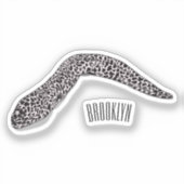 Schets van de cartoon van gepotte moray sticker (Voorkant)