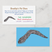 Schets van de cartoon van gepotte moray visitekaartje (Voorkant / Achterkant)