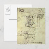 Schets van de gipspit voor het Sforza-paard Briefkaart (Voorkant / Achterkant)