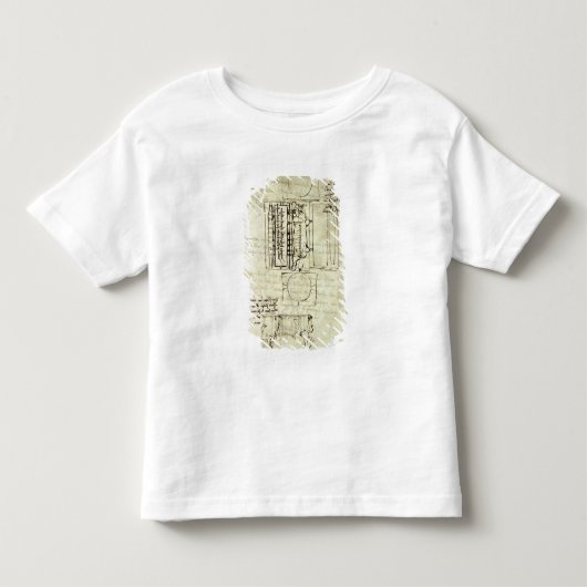 Schets van de gipspit voor het Sforza-paard Kinder Shirts (Voorkant)
