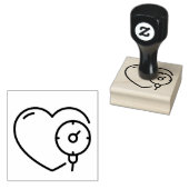 Schets van de hartbloeddruk rubberstempel (Gestempeld)