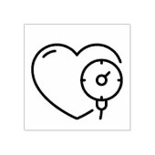 Schets van de hartbloeddruk rubberstempel (Afrduk)