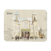 Schets van de hoofdstraat in Athene Magneet (Horizontaal)