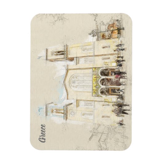 Schets van de hoofdstraat in Athene Magneet (Verticaal)