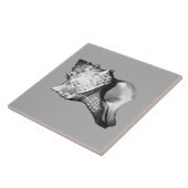 Schets van de inkepwand - grijze en witte tinten tegeltje (Zijkant)