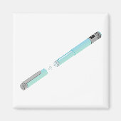 Schets van de insulinepen magneet (Voorkant)