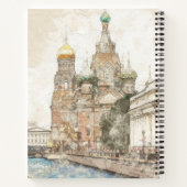  schets van de kerk Sint-Petersburg Notitieboek (Achterkant)