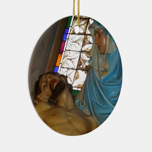 Schets van de Pieta Keramisch Ornament (Rechts)