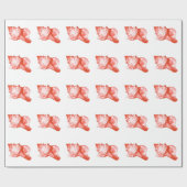 Schets van de schelp van de sluiting - koraal, roz cadeaupapier (Vlak)