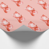 Schets van de schelp van de sluiting - koraal, roz cadeaupapier (Hoek)