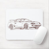 Schets van de Supra 1996 Muismat (Met muis)