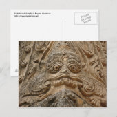 Schets van de tempel briefkaart (Voorkant / Achterkant)