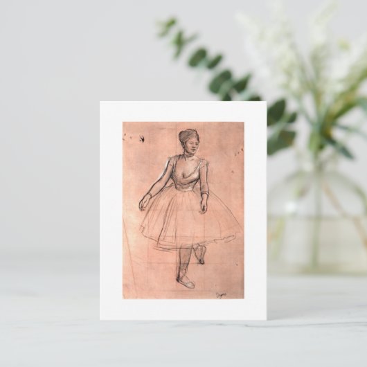 Schets van de  toneeldanser Degas Briefkaart (Staand voorkant)