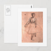 Schets van de  toneeldanser Degas Briefkaart (Voorkant / Achterkant)