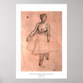 Schets van de  toneeldanser Degas Poster (Voorkant)