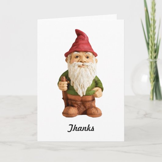 Schets van de Tuinkabouter Bedankkaart (Voorkant)