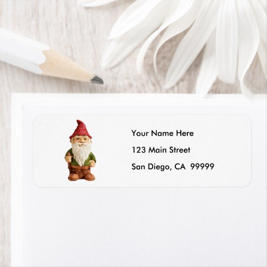 Schets van de Tuinkabouter Etiket (Insitu)