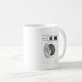 Schets van de wasmachine koffiemok (Voorkant rechts)