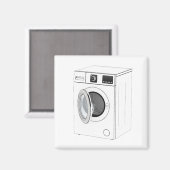 Schets van de wasmachine magneet (Voorkant / Achterkant)