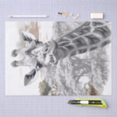 schets van een afrikaanse Giraffe Tissuepapier (Craft)