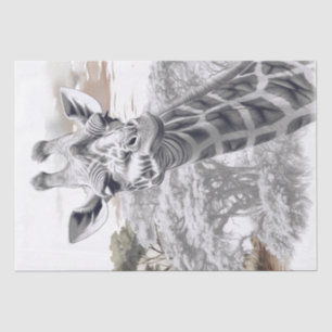 schets van een afrikaanse Giraffe Tissuepapier