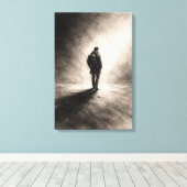 Schets van een Eenzame Reis Canvas Afdruk (Insitu (Houten vloer))