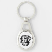 Schets van een hondenkop  sleutelhanger (Voorkant)